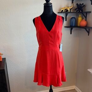 Adelyn Rae Vivid Red/Orange Mini Dress